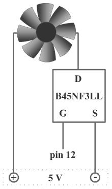 подключения вентилятора через транзистор